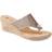 White Mountain Shoes Beachball Women's Espadrille Wedge Sandal, Ltgold/Glitter/Fab