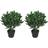 Leaf Pair of 50cm Dwarf Artificial Bay Topiary Christmas Tree