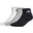 adidas Thin and Light Ankle Socks 3-pack - Grey Heather/White/Black
