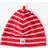 Polarn O. Pyret Stripe Baby Hat Red Stripes Newborn x 36/38