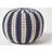 Homescapes Knitted Striped Footstool Pouffe