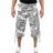 XRay Mens Belted Long Cargo Shorts - White Camo