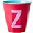 Rice Pinkish Colors Melamine Alphabet Cup Z Z