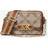 Michael Kors Parker Medium Empire Logo Jacquard Crossbody Bag - Natural/Luggage