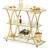 Vevor Bar Cart Gold 3 Tiers Trolley Table 35.1x111cm