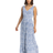 Roman Ditsy Floral Shirred Waist Maxi Dress - Blue