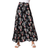 Roman Floral Shirred Waist Maxi Skirt - Black