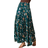 Roman Floral Shirred Waist Maxi Skirt - Teal