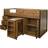 LPD Furniture Industrial Oak Midsleeper Cabin Bed with Storage Rocco