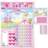 The Home Fusion Company Childrens Girls Pink Princess Reward Chart Dry Wipe Pen Stickers Toys