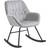 Homcom Modern Grey Rocking Chair 88cm