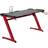 Maplin Computer Gaming Desk with Cup Holder & Headphone Hook - Red/Black