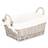 Tapered Lined Wicker Antique Wash Finish Basket