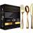 Jl prime 160 pack heavy duty disposable gold plastic silverware set for party