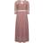 Yours Lace Pleated Maxi Dress Plus Size - Blush Pink