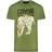 Cavalli Class Men's Large Gold Tiger Stencil Logo T-shirt - Green