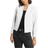 Roman Cropped High Collar Crepe Jacket - Ivory