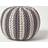 Homescapes Knitted Striped Footstool & Pouffe