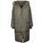 Urban Classics Ladies Oversize Faux Fur Puffer Coat - Dark Olive/Beige
