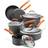 Rachael Ray Classic Brights Hard Anodized Cookware Set with lid 10 Parts