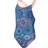 Speedo Girl's Twinstrap Swimsuit Blue/Coral