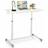 Gymax Sit Stand Gas Rod Lifting Desk Mobile Home Office Workstation w/Wheels