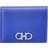 Ferragamo Gancini Leather Card Case - blue - One