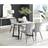 Furniturebox Carson Light Grey/White Dining Table 80x120cm 5pcs