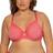 Curvy Couture Sheer Mesh Full Coverage Unlined Underwire Bra - Sun Kissed Coral