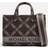 Michael Kors Women's GIGI Small East West Messenger Tote Bag Chocolate Multi