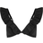 Accessorize Exaggerated Ruffle Bikini Top - Black