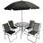 Samuel Alexander 4-seater Patio Dining Set, 1 Table incl. 4 Chairs