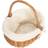 Wicker Cotton Lined Deluxe Shopping Basket