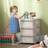 Homcom Kids Storage Units with Drawers 3 Tier Chest Vertical Dresser Tower Cream