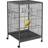 Pawhut Budgie Cage for Small Parrot, Lovebird with Rolling Stand