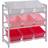Premier Housewares 3 Tier White/Pink Kids Storage Unit