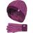 Heat Holders Purple, 11-14 Years Girls Cable Knit Warm Gloves