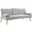 Homcom Scandi Style Grey Sofa 181cm 3 Seater