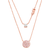 Michael Kors Pavé Disc Layering Necklace - Rose Gold/Transparent