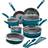 Rachael Ray Classic Brights Hard Enamel Cookware Set with lid 15 Parts