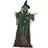 Homcom 6ft Halloween Witch, Life Size Outdoor Halloween Prop Decoration Multi-Coloured