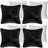 Sienna SACCFLFBK45-xFILLED Cushion Cover Black (45x45cm)