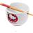 Silver Buffalo Hello Kitty Japanese Logo Ceramic Ramen Noodle Soup Bowl