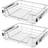 tectake 2 Sliding wire baskets with drawer slides 60 cm