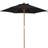 OutSunny Wood Garden Parasol Shade Umbrella Canopy