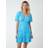 Blue Vanilla Womens Trapeze Button Through Raglan Mini Dress