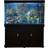 MonsterShop Aquarium Fish Tank & Cabinet with Complete Starter Kit White Gravel