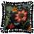 Paoletti Botanist Floral Printed Tassel Edged Complete Decoration Pillows Black