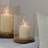 Ivyline Amelia Ribbed Holder Wood/Glass Candlestick