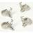 Homescapes Set of 4 Stag Christmas Tea Light Candle Holder